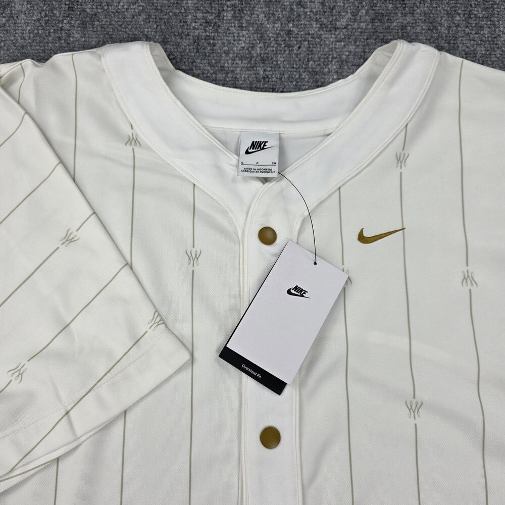 Nike Shirt Womens Small White Serena Williams SWDC Snap Button Jersey Oversized